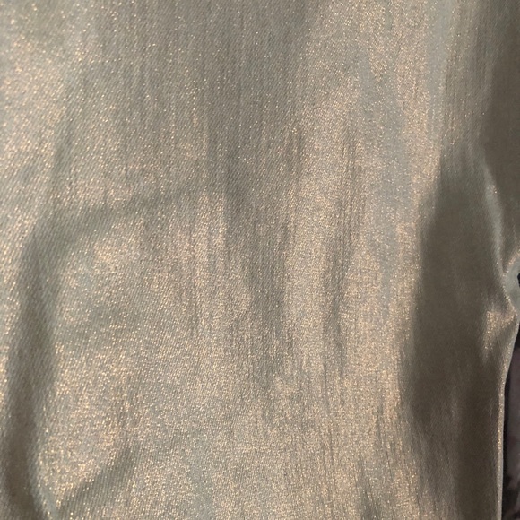 SUBTLE SPARKLE DENIM! COLDWATER CREEK ROSE GOLD METALLIC ANKLE JEANS - Picture 14 of 15